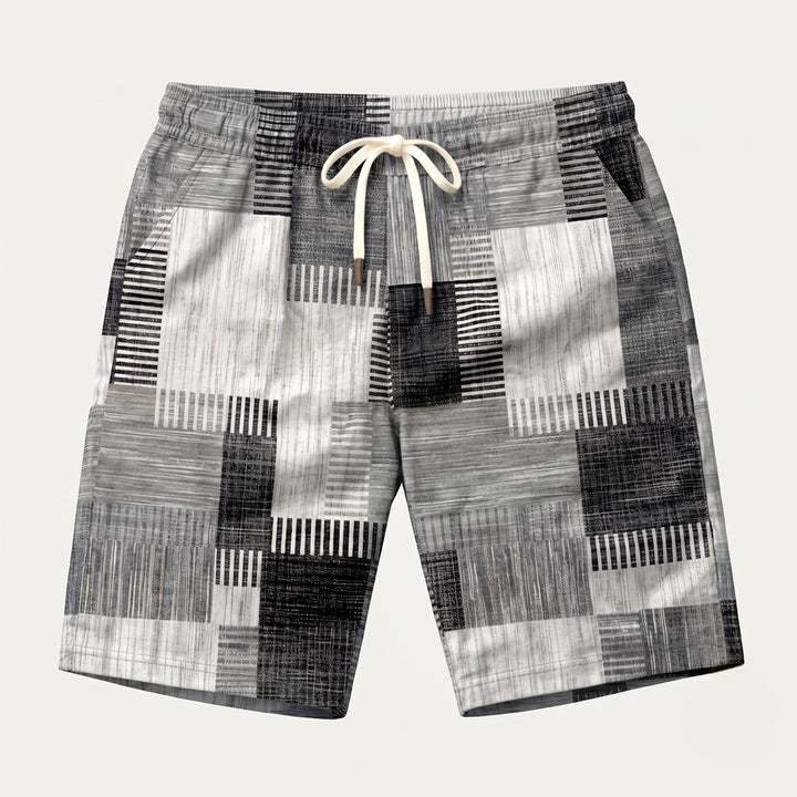 The Stratford Men’s Casual Drawstring Checked Summer Shorts