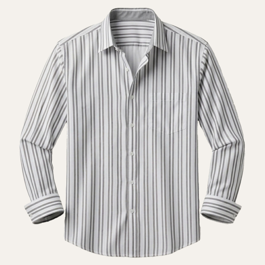 The Lecco Men’s Slim Fit Striped Business Dress Shirt