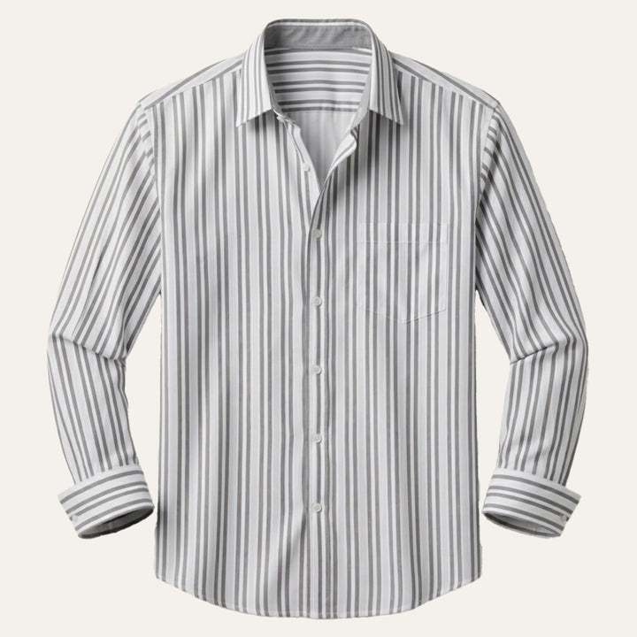 The Lecco Men’s Slim Fit Striped Business Dress Shirt
