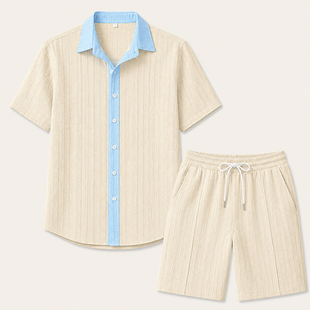 The Fairview Men’s Breathable Short Sleeve Shirt & Shorts Set