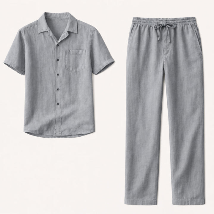 The Soho Men’s Lightweight Linen Beach Set – Shirt & Pants