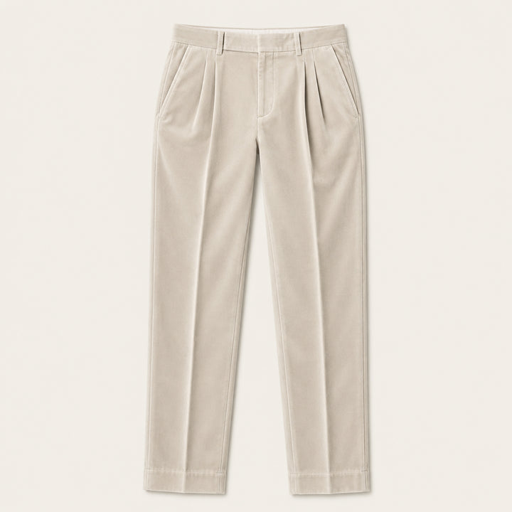 The Garda Porto Men’s Solid Color Velvet Straight Fit Pants