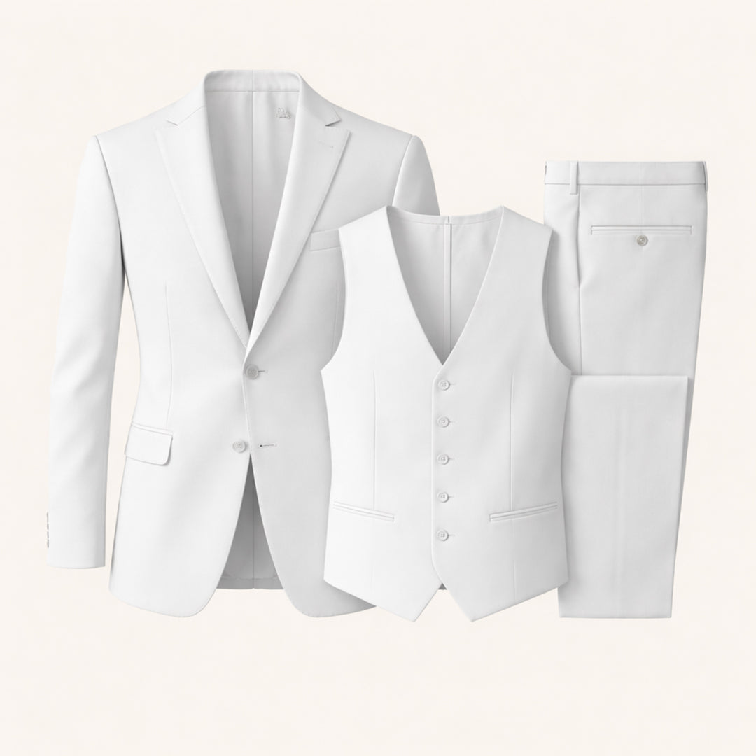 The Silverwood Men’s 3 Piece Slim Fit Suit – Elegant Blazer, Waistcoat & Pants Set