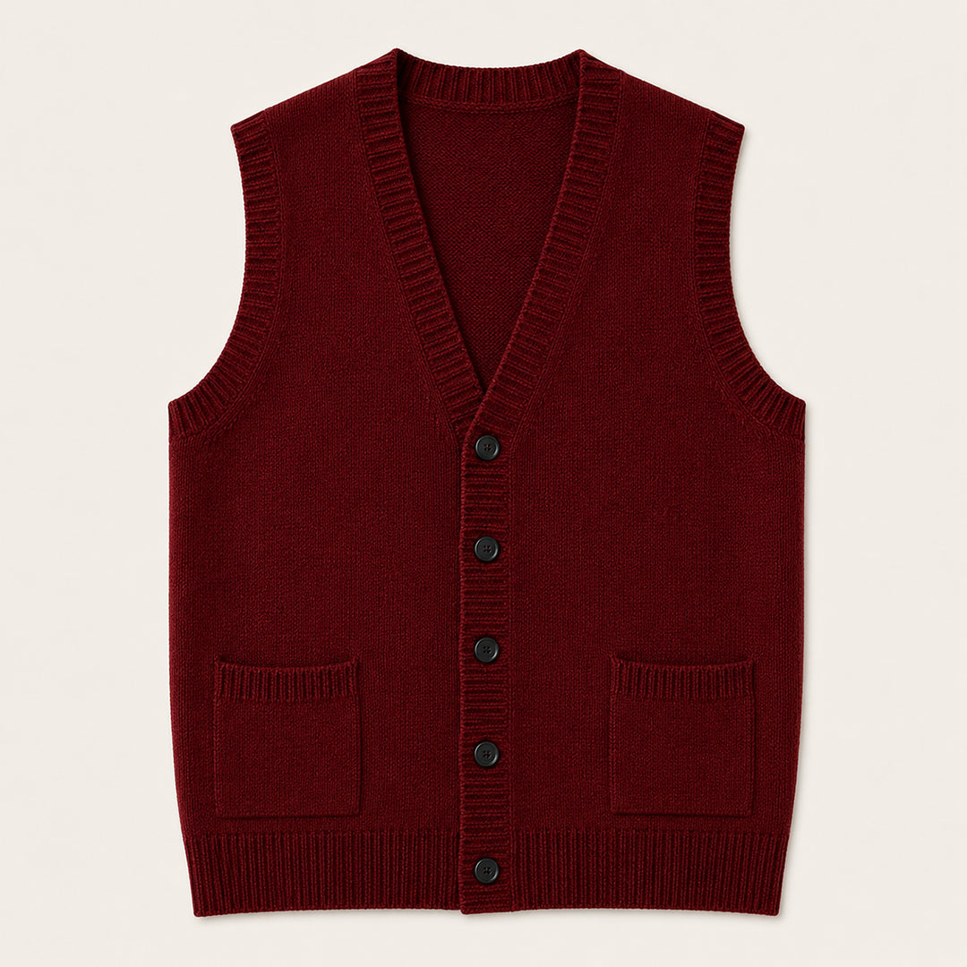 Men’s Smart Casual Button Front Knit Vest
