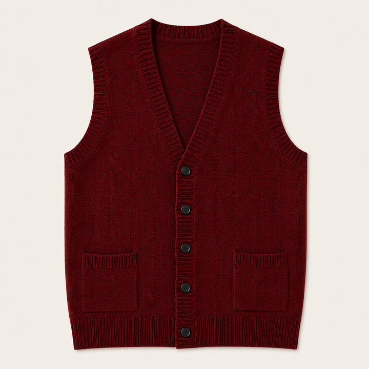 Men’s Smart Casual Button Front Knit Vest