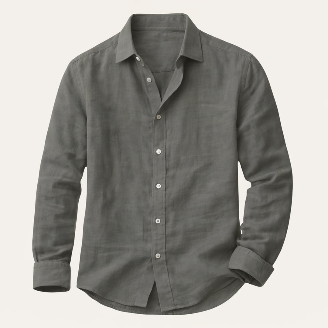 The Richmond Men’s Lightweight Cotton Linen Button Up Shirt