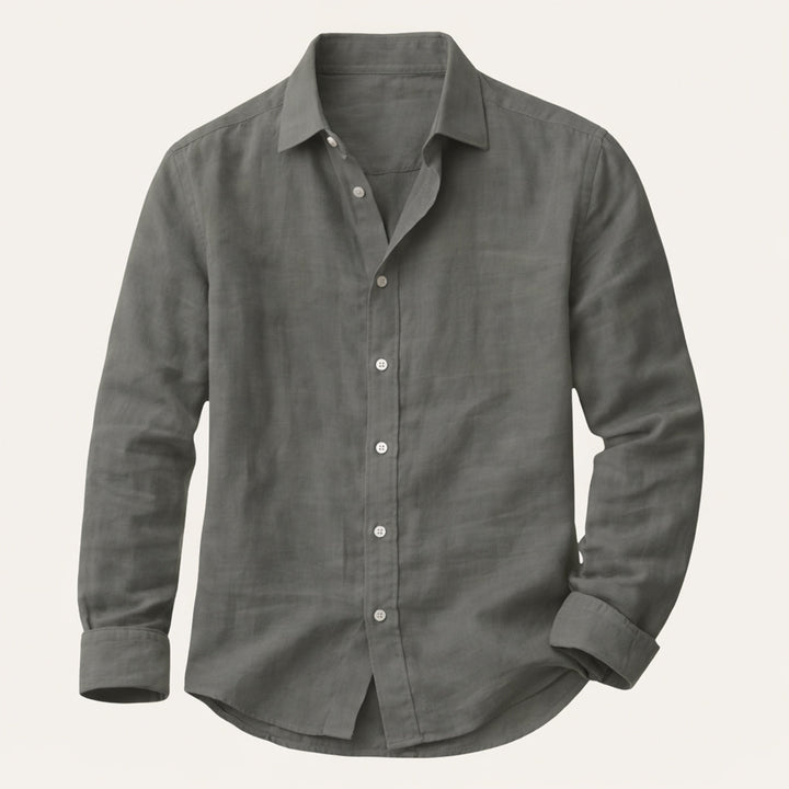 The Richmond Men’s Lightweight Cotton Linen Button Up Shirt