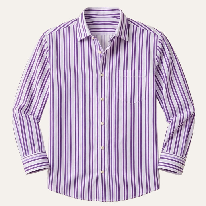 The Garda Men’s Slim Fit Striped Elegant Dress Shirt