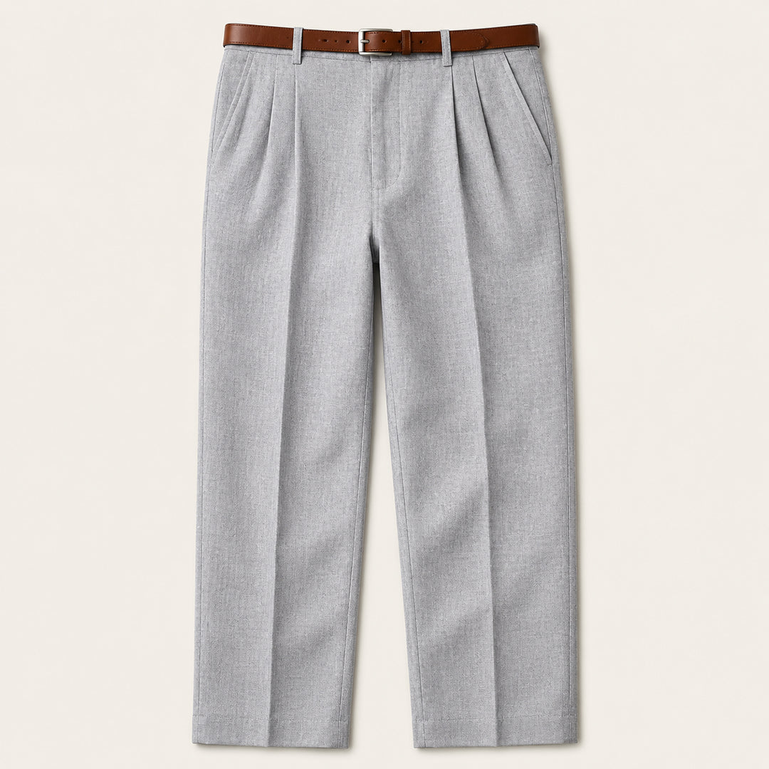 The Millhaven Men's Vintage Casual Pleated Straight Pants
