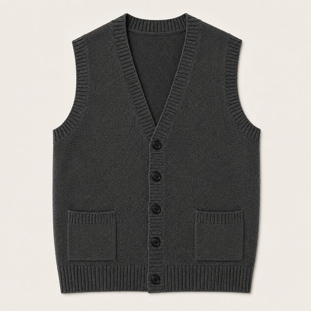 Men’s Smart Casual Button Front Knit Vest