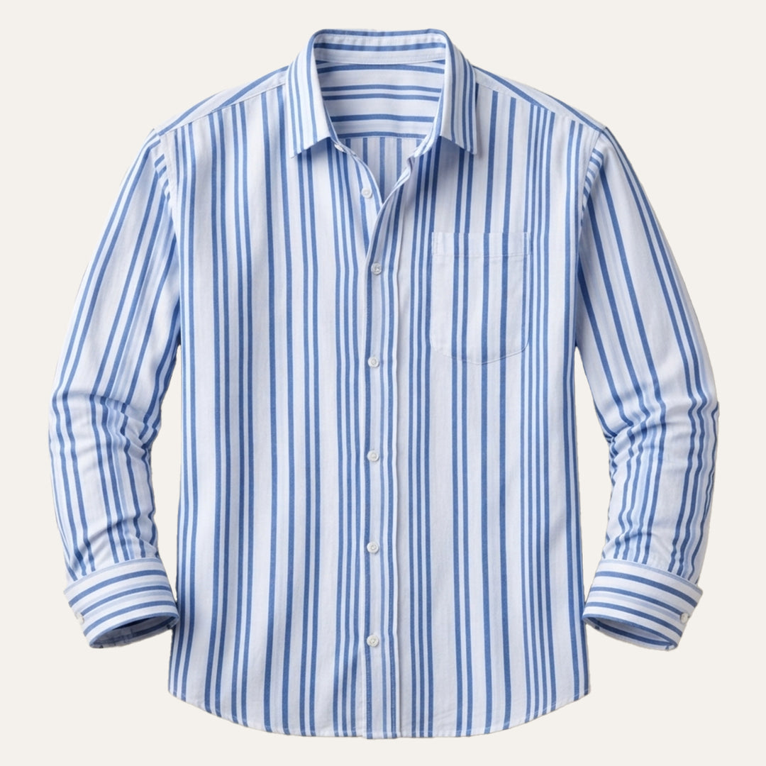 The Lecco Men’s Slim Fit Striped Business Dress Shirt