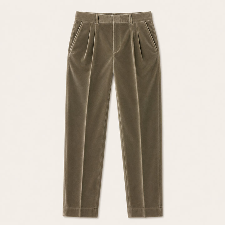 The Garda Porto Men’s Solid Color Velvet Straight Fit Pants