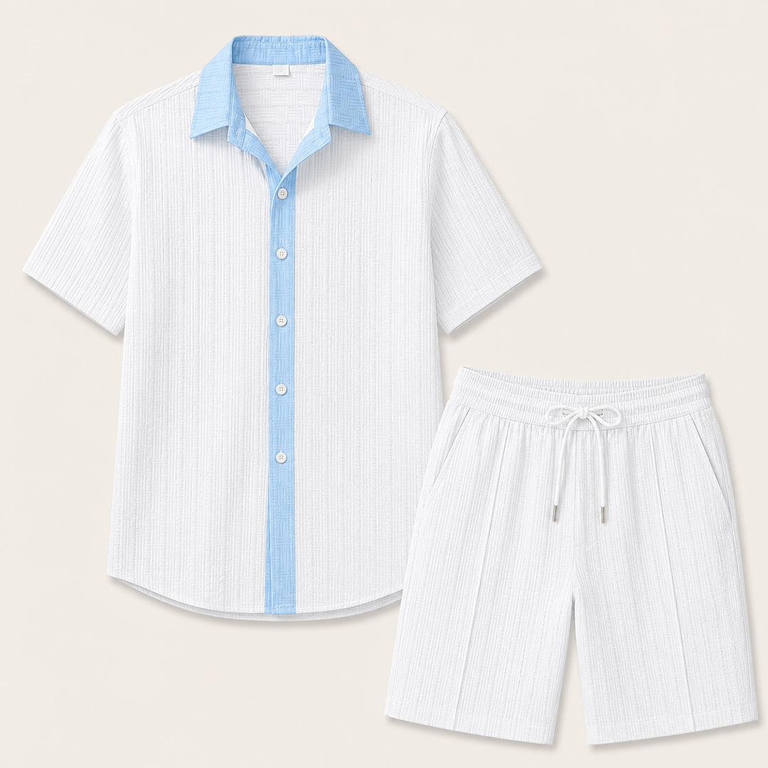 The Fairview Men’s Breathable Short Sleeve Shirt & Shorts Set