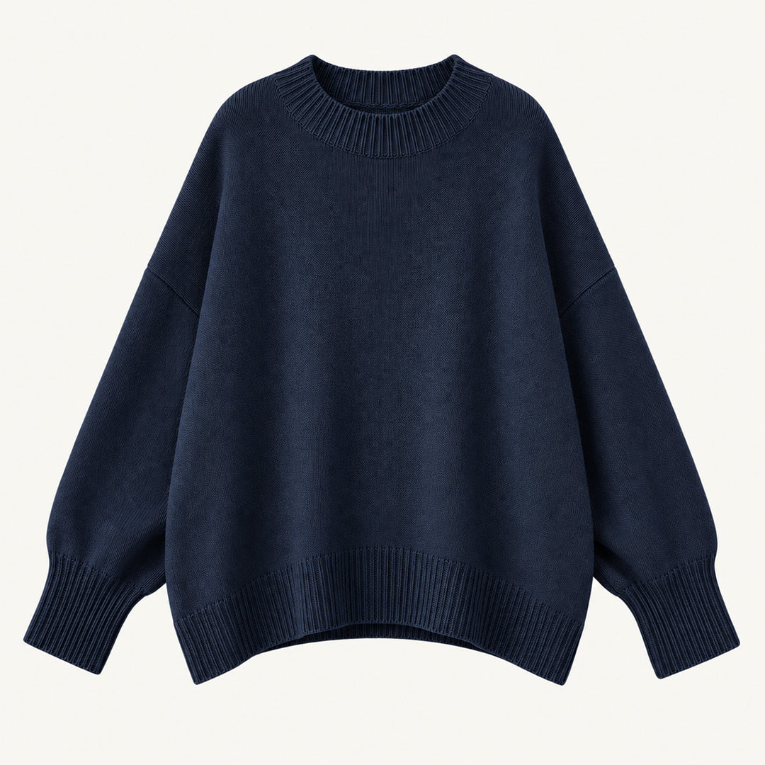 Women's Oversized Sweater with Asymmetrical Hem