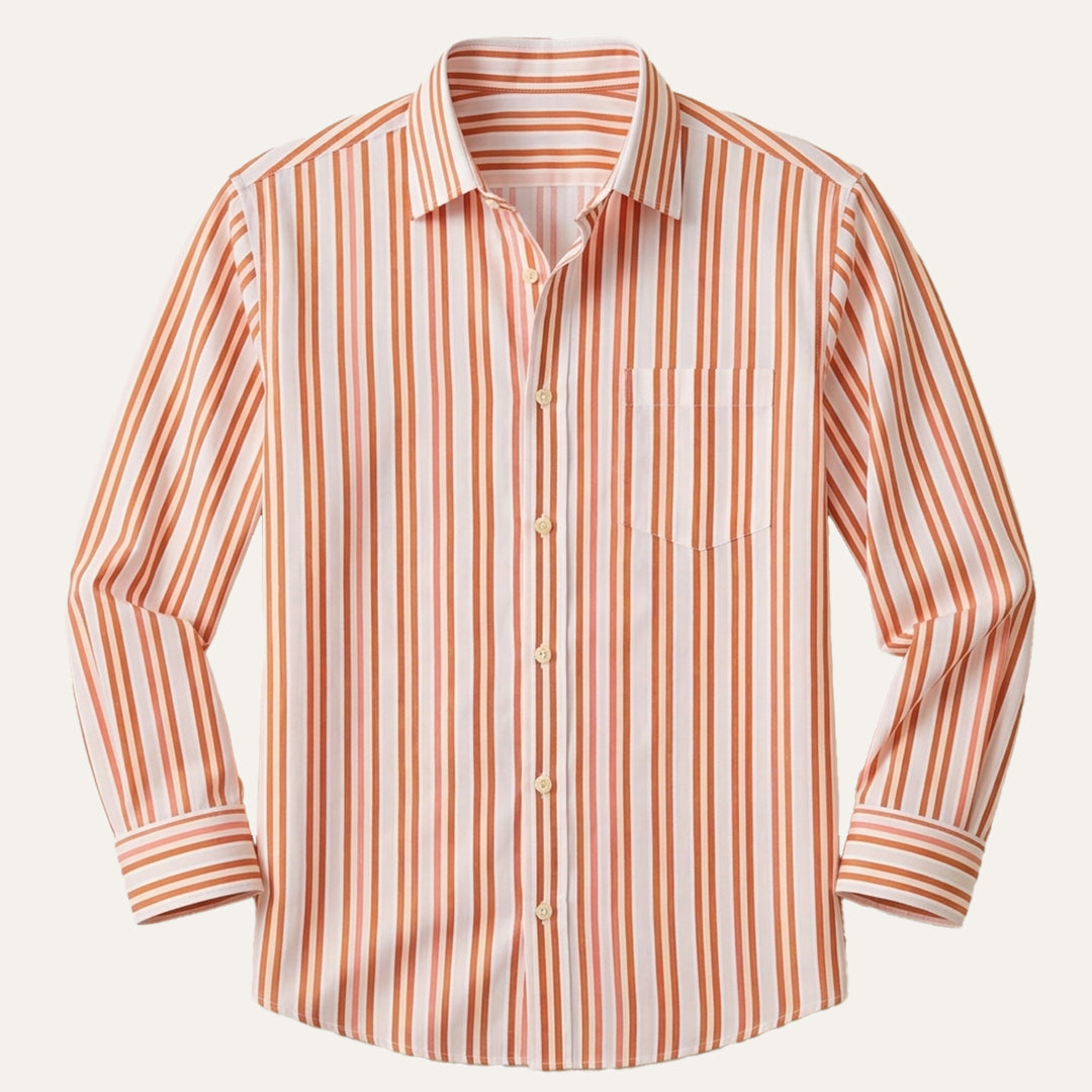The Garda Men’s Slim Fit Striped Elegant Dress Shirt