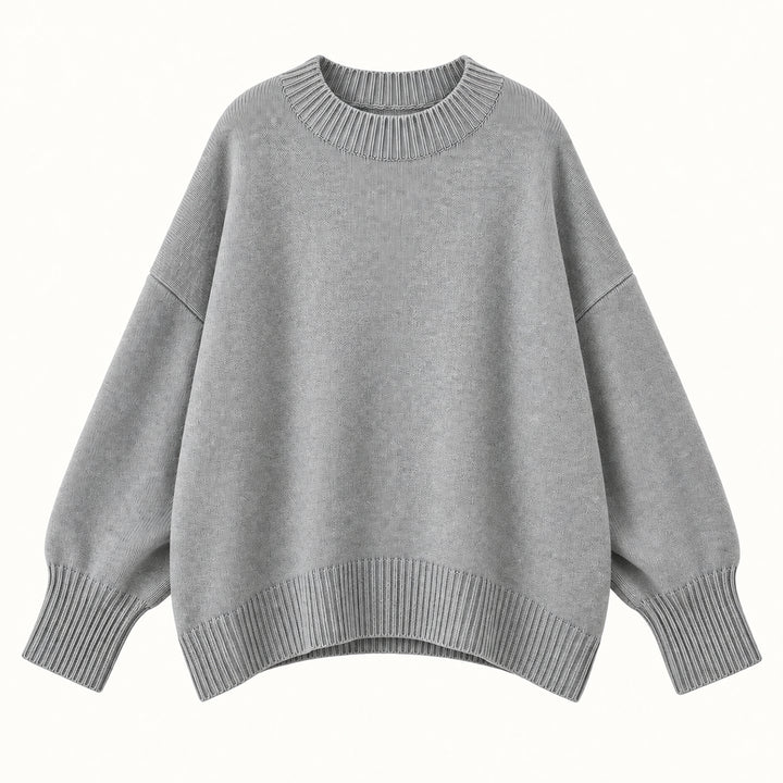 Women's Oversized Sweater with Asymmetrical Hem