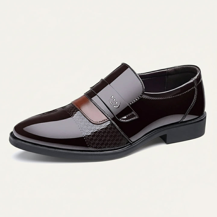The Sirmione Men’s Patent Leather Loafers – Luxury Slip On Formal Dress Shoe