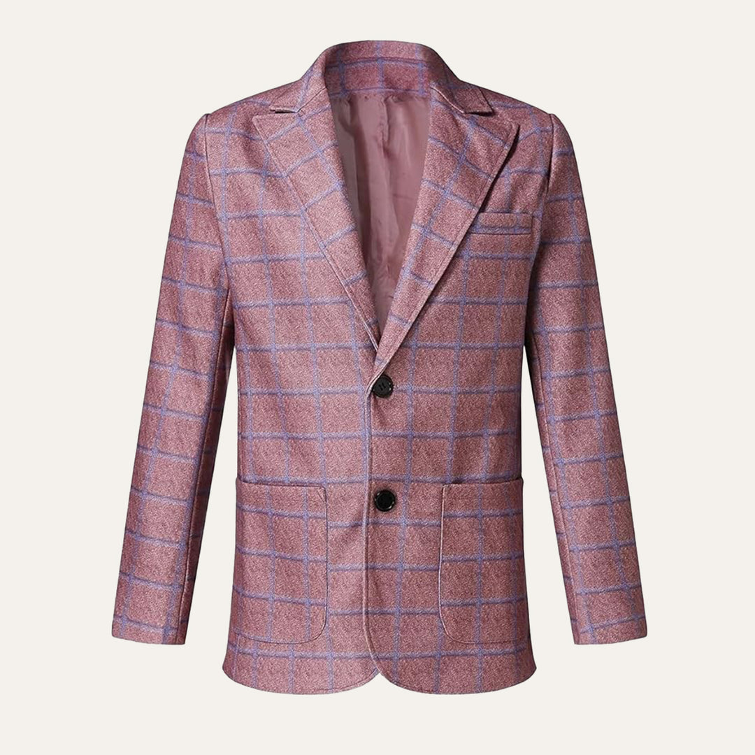 The Garda Porto Men’s Checked Double Breasted Plaid Blazer