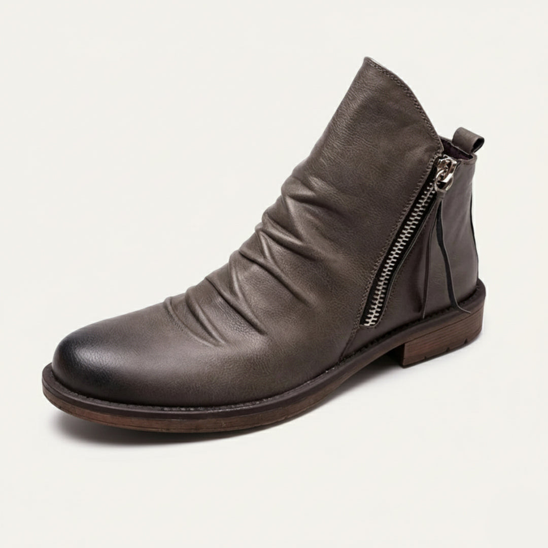 The Rue Honoré Men’s Faux Leather Boots - Luxury Shoes