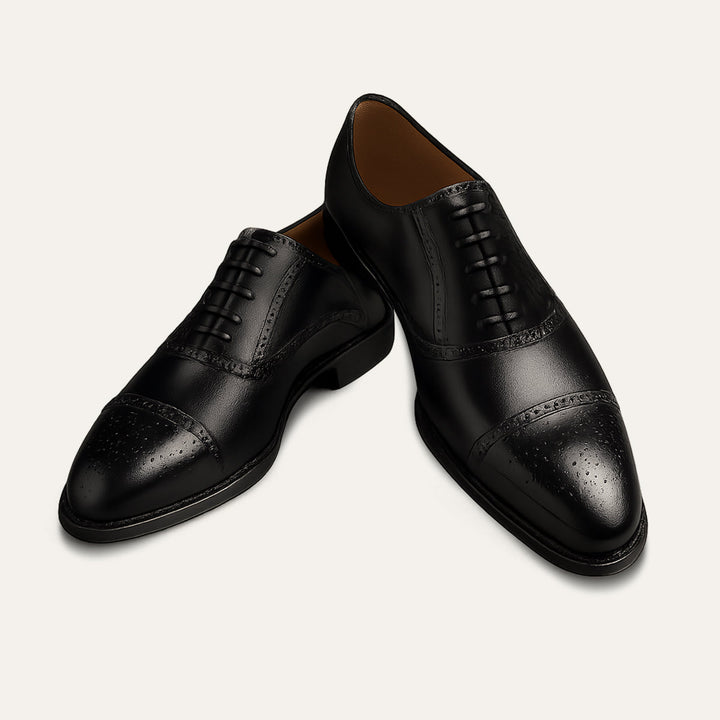 The Malcesine Men’s Faux Leather Dress Shoes – Cowhide Formal Dress Shoes