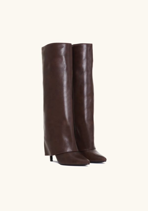 Stylish Vegan Leather Knee-High Boots