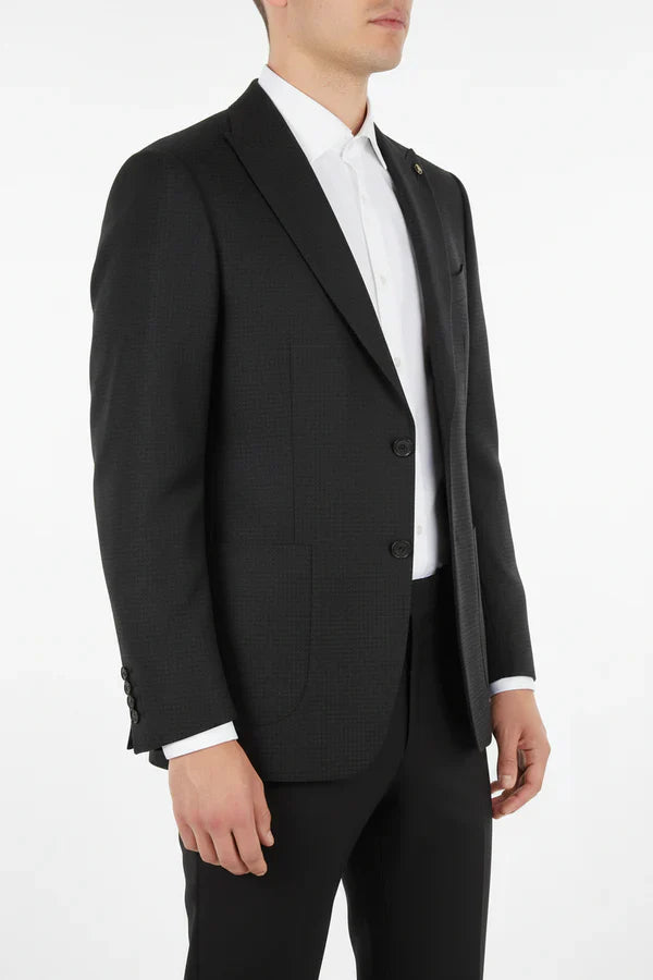 The Henderson Men's Smart Slim Fit Business Blazer - Black