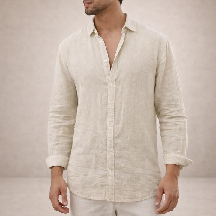The Sardinia Men's Casual Linen Button Up Shirt