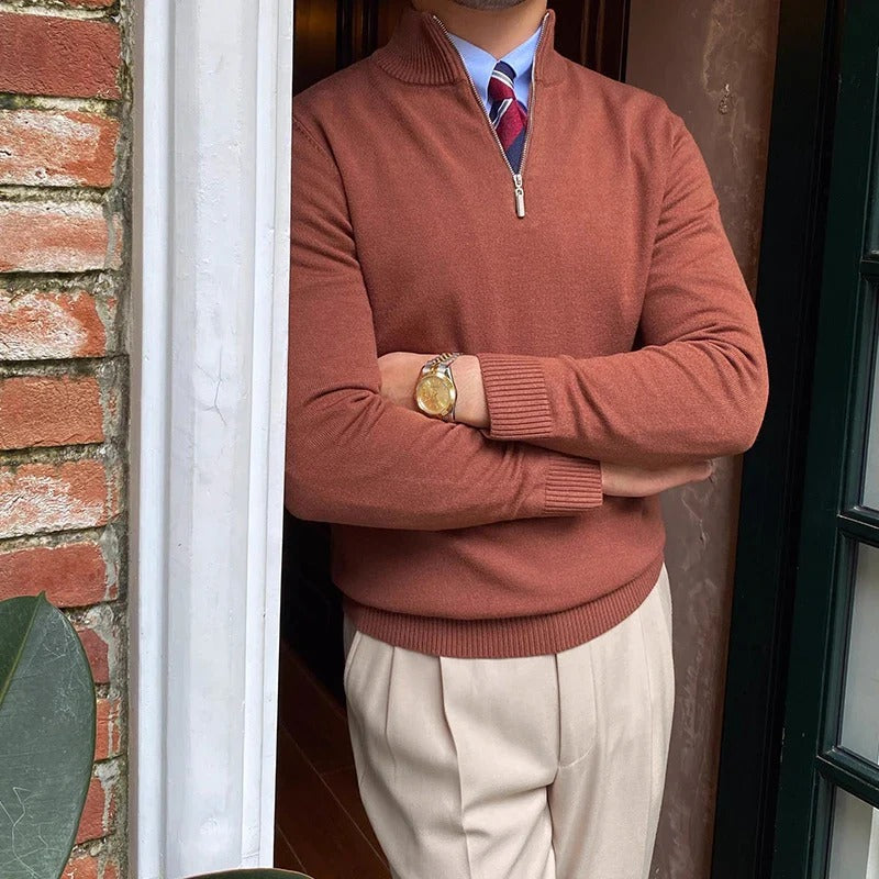 The Bronx Modern Quarter Zip Sweater for Men