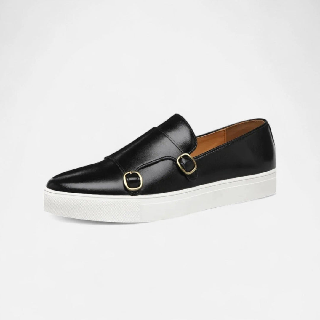 The Magherafelt Men's Double Monk Strap Faux Leather Loafers