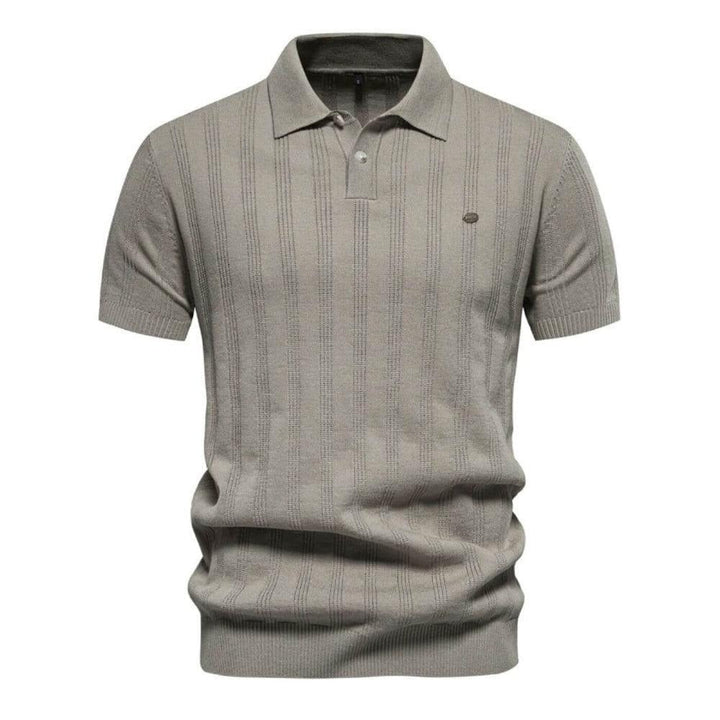 The Berkeley Men's Vertical Stripe Knit Polo Shirt