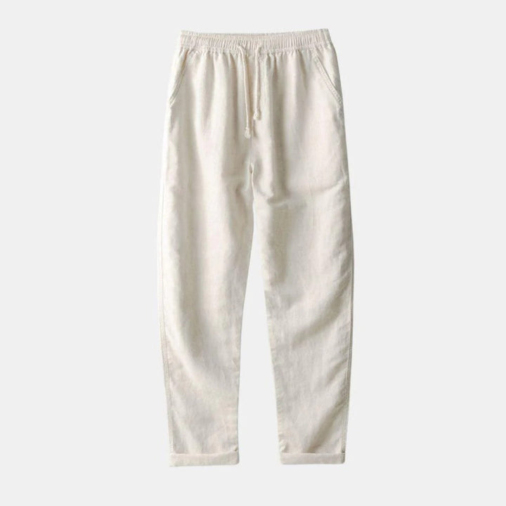The Danville Men's Linen Collar Shirt & Drawstring Trousers Set