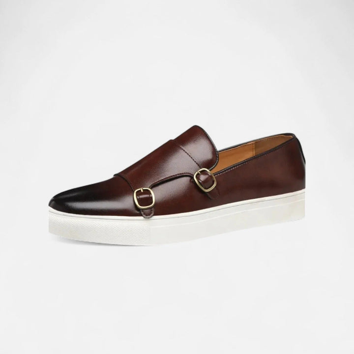 The Magherafelt Men's Double Monk Strap Faux Leather Loafers