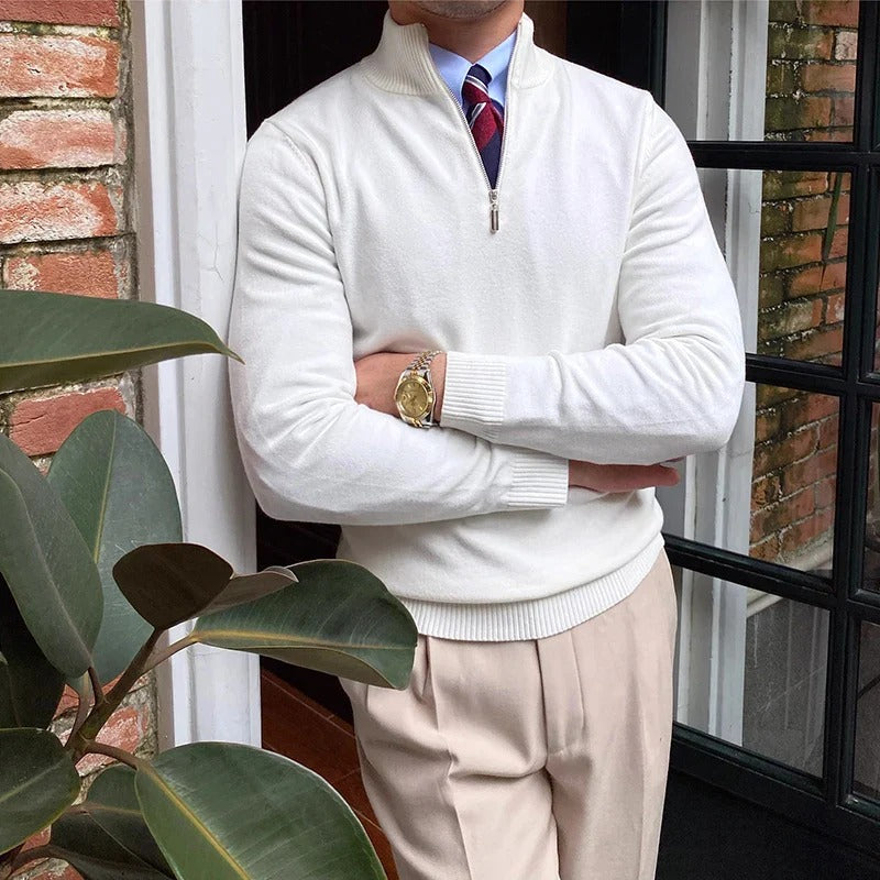 The Bronx Modern Quarter Zip Sweater for Men