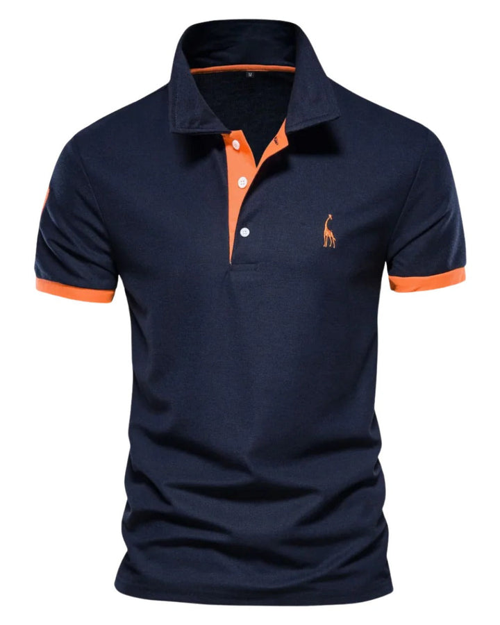 The Arona Men's Contrast Trim Cotton Polo Shirt
