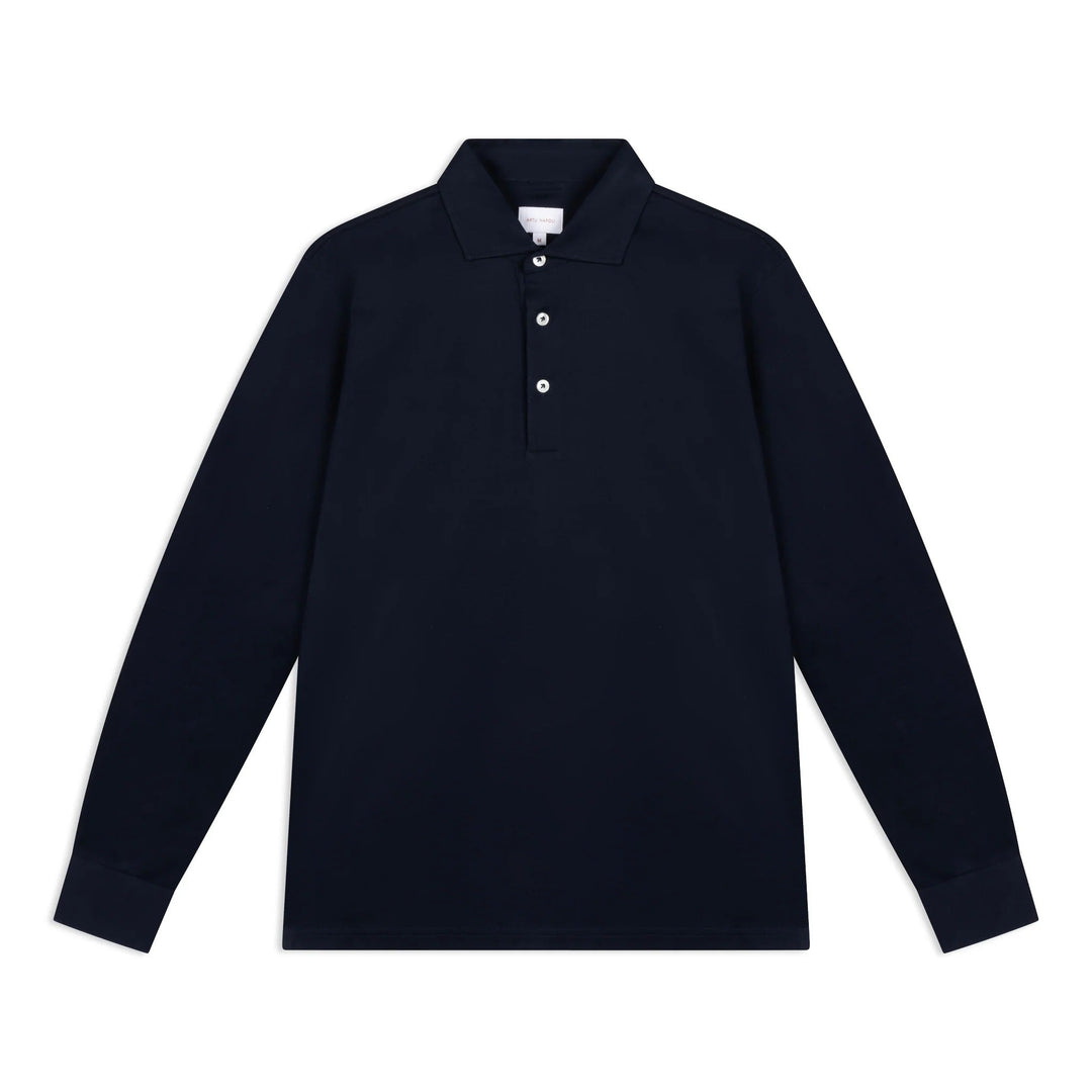 The Rodeo Drive Men's Smart Casual Cotton Polo Shirt - Navy Blue