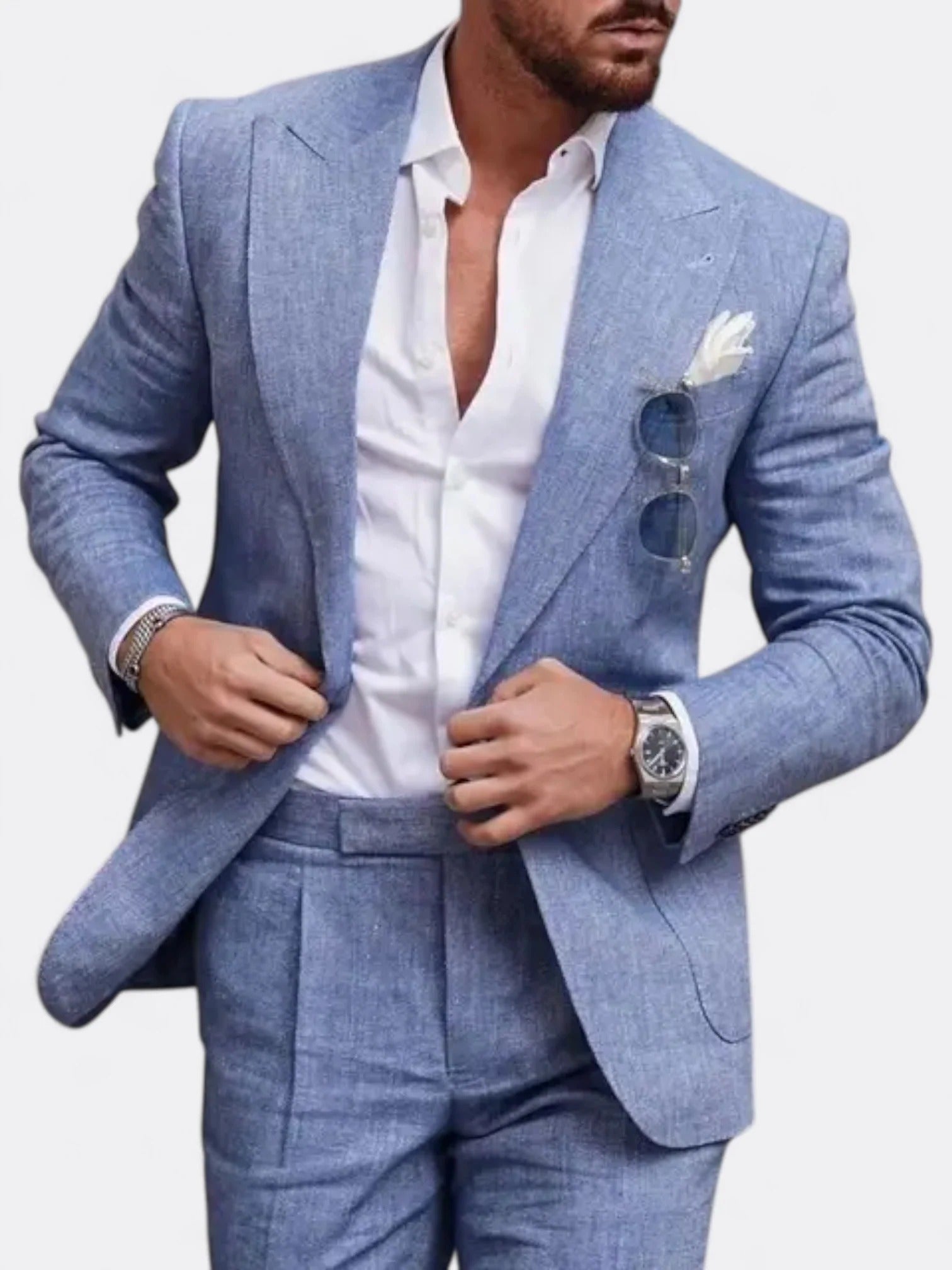 The Amalfi Linen Wedding Guest Men Suit