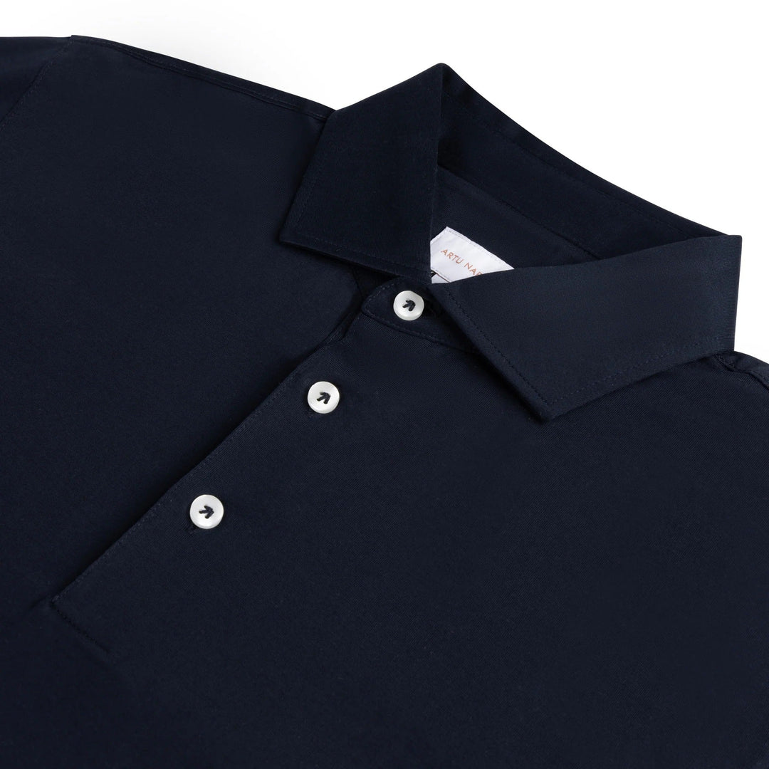 The Rodeo Drive Men's Smart Casual Cotton Polo Shirt - Navy Blue