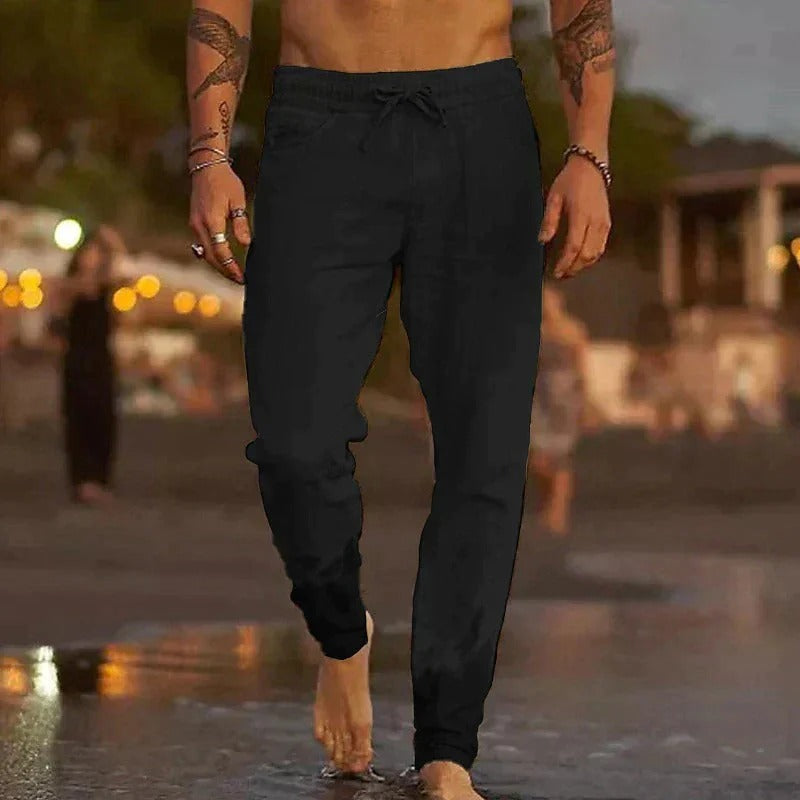 The Palermo Linen Jogger – Lightweight Summer Trousers for Men