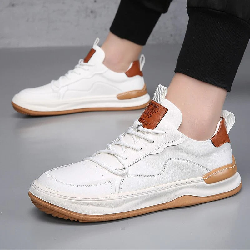 The Geneva Men’s Orthopedic Leather Shoes – Modern Casual Sneakers