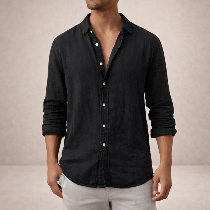The Sardinia Men's Casual Linen Button Up Shirt