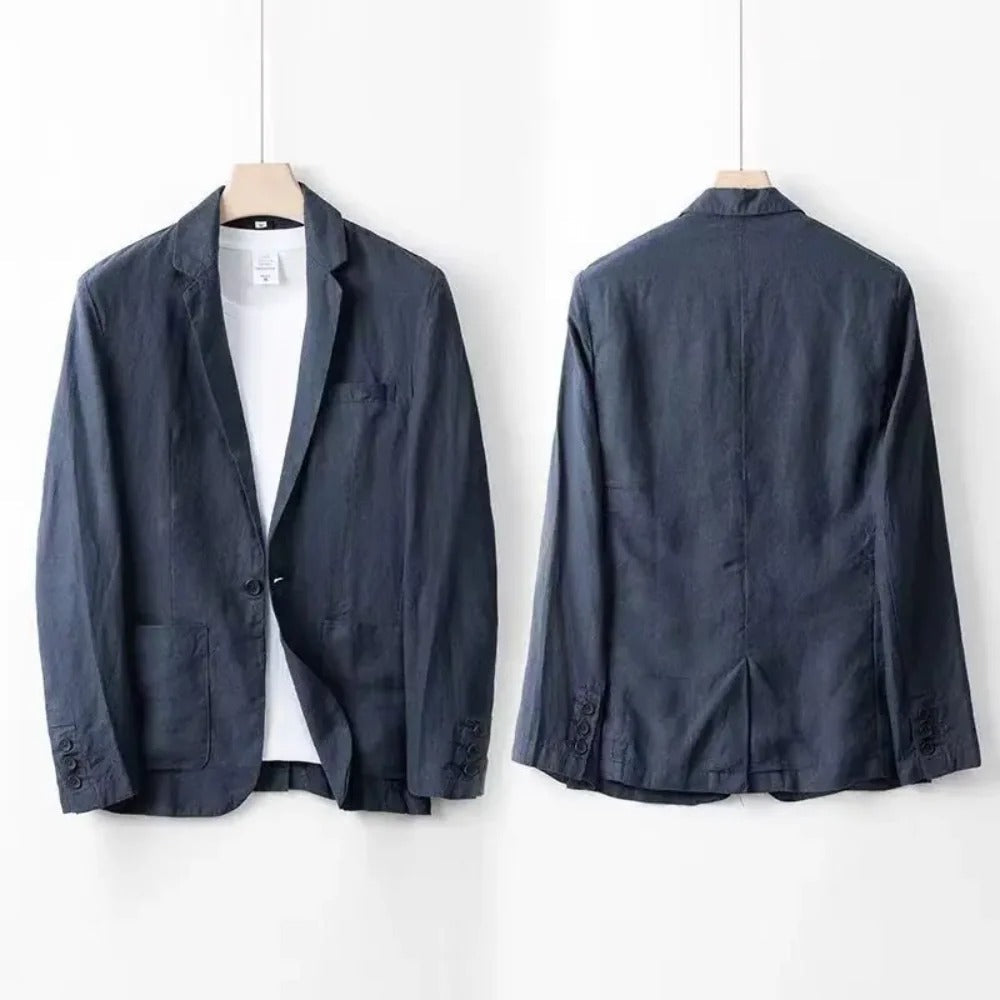 The Naples Men’s Linen Summer Blazer and Pants Set