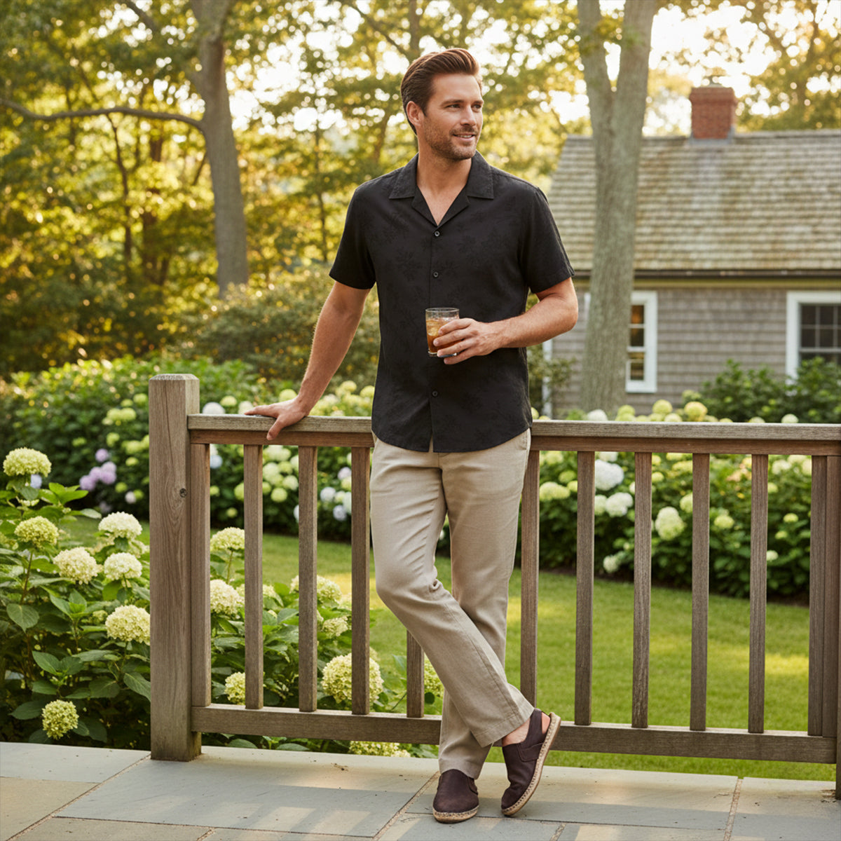 The Hawthorn Satin Shirt for Men