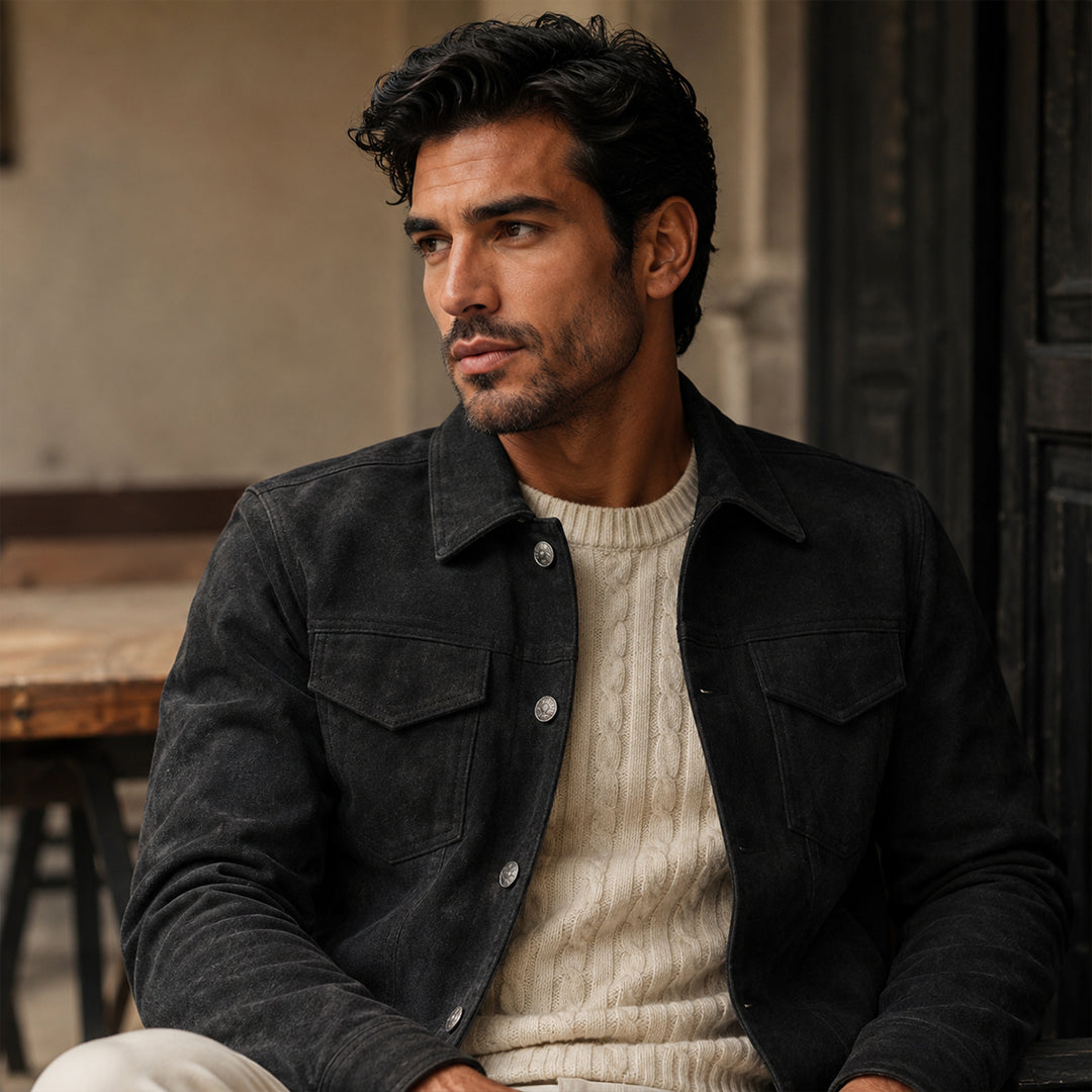 The Inverness Men’s Suede Business Casual Work Jacket