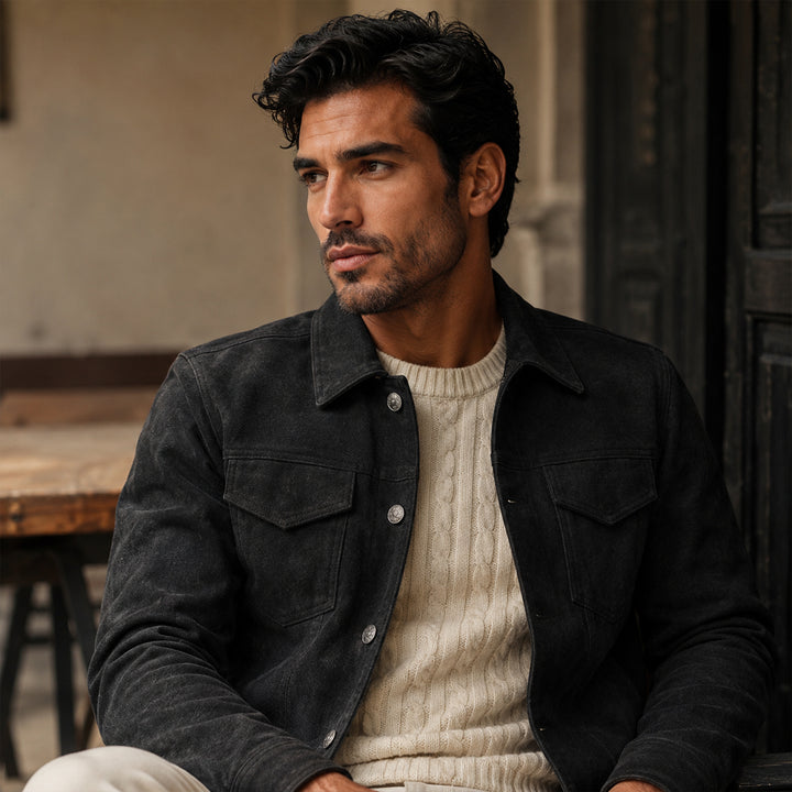 The Inverness Men’s Suede Business Casual Work Jacket