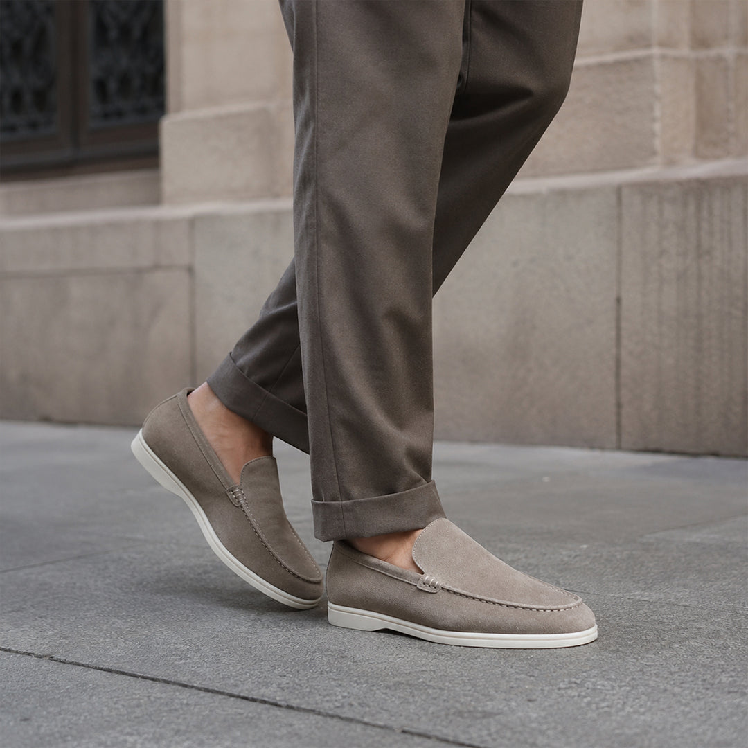 The Hepburn Men’s Casual Suede Loafers with Rubber Sole