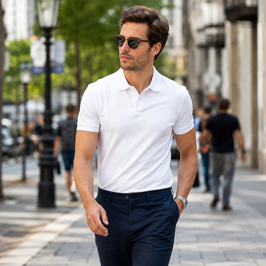 The Vicenza Men’s Classic Solid Casual Fit Polo Shirt