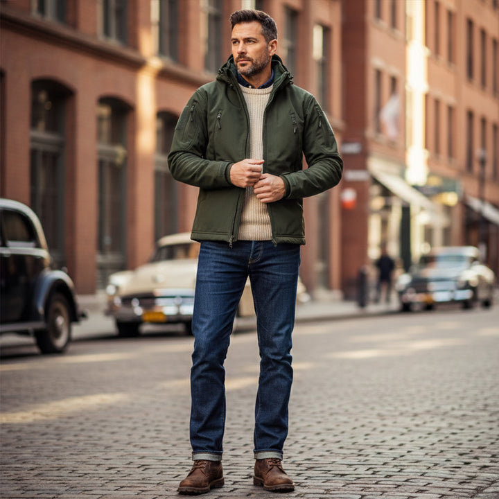 The Falkirk Men’s Waterproof Tactical Jacket with Hood