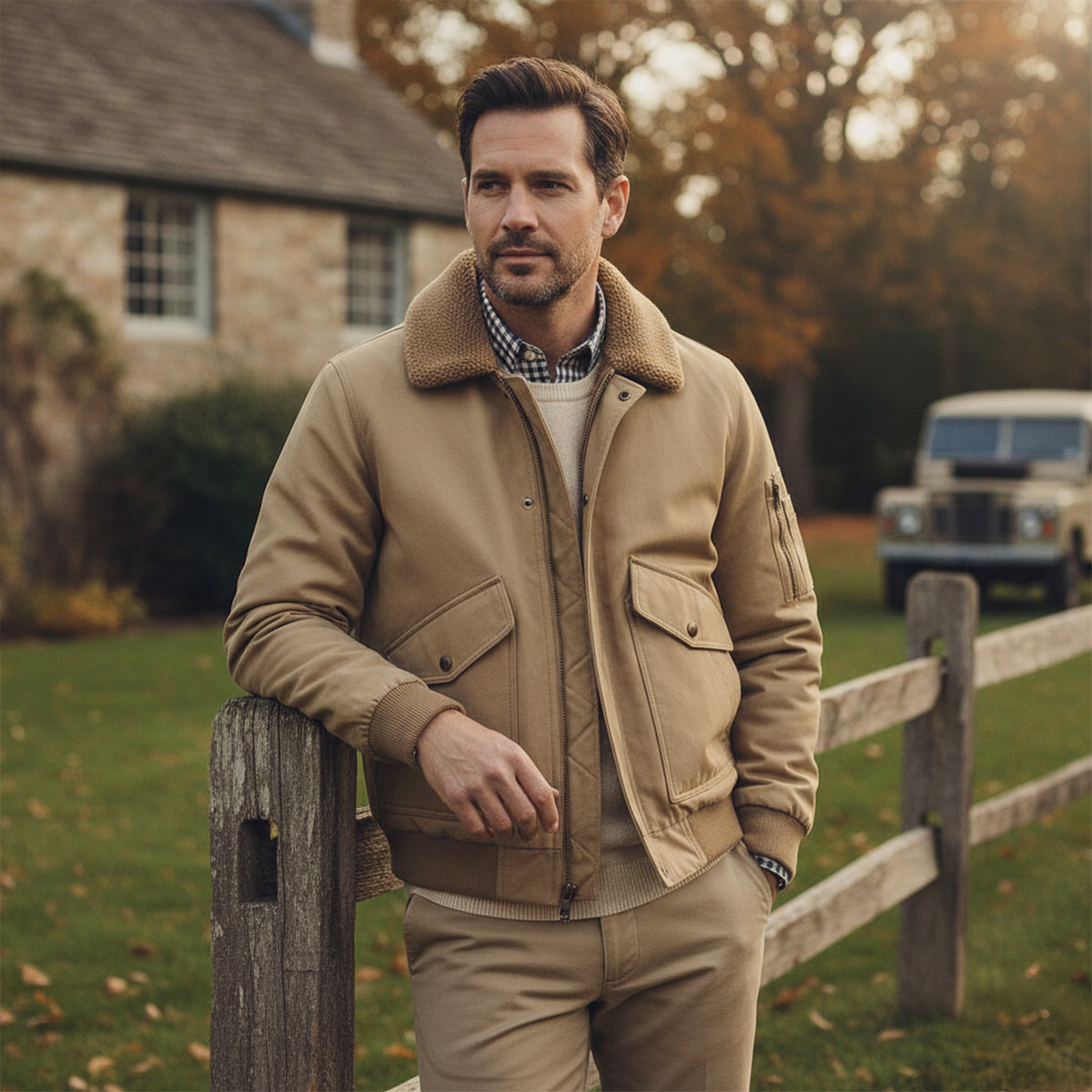 The Leeds Fleece Lined Bomber Jacket for Men