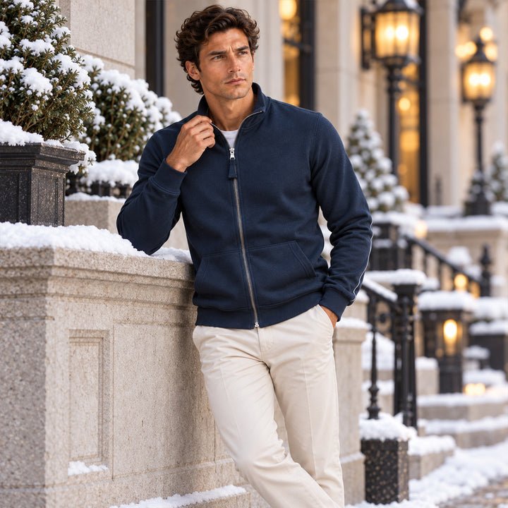 The Oxford Men’s Casual Lightweight Zip Up Jacket
