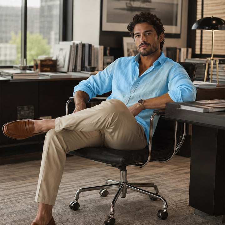 The Glenfield Men’s Linen Casual Shirt